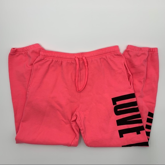 PINK Victoria Secret Sweat Pants Size M Pink - Picture 2 of 10